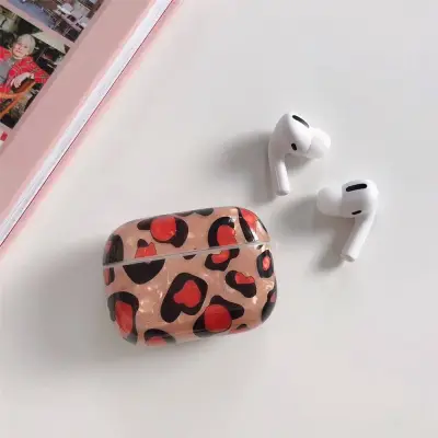 Leopard Pattern Design TPU Back Cover Earphone Case for AirPods 1 2 Pro
