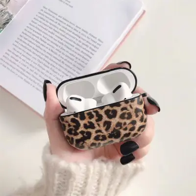 Leopard Pattern Design TPU Back Cover Earphone Case for AirPods 1 2 Pro