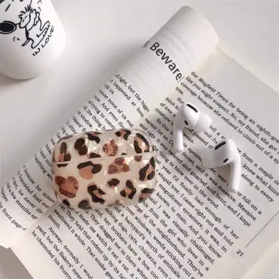 Leopard Pattern Design TPU Back Cover Earphone Case for AirPods 1 2 Pro