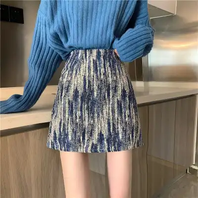 S-XL Women High Waist Graphic Printed Skirt