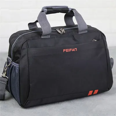 Men Waterproof Oxford Cloth Large Capacity Letter Printed Handle Bag