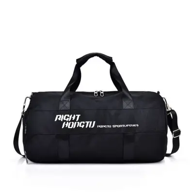 Men Casual Large Capacity Letter Printed Zipper Handbag Oxford Cloth