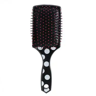Girl Polka Dot Air Bag Massage Hair Comb - Large Plastic Hairbrush for Styling and Blow Drying