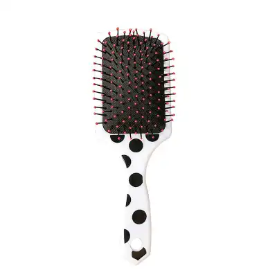 Girl Polka Dot Air Bag Massage Hair Comb - Large Plastic Hairbrush for Styling and Blow Drying
