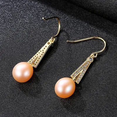 Romantic Natural Pearl Women Luxury Sterling Silver Earrings