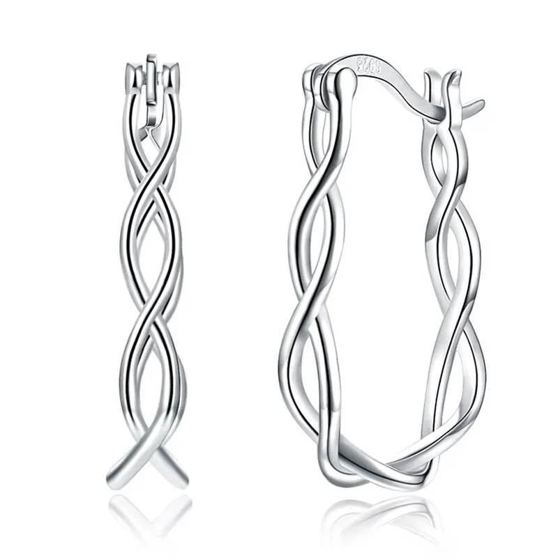 Fashion Handmade Twisted Design Women S925 Clip Earrings