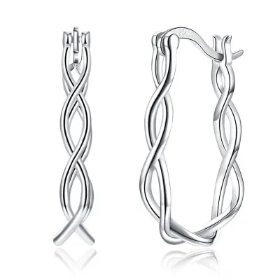Fashion Handmade Twisted Design Women S925 Clip Earrings