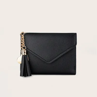 Women Causal Solid Color Zipper Design PU Wallets