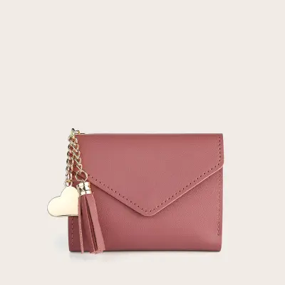 Women Causal Solid Color Zipper Design PU Wallets