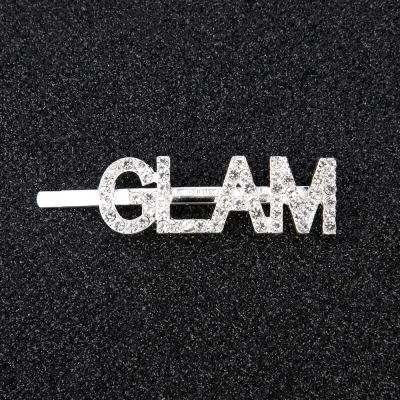 Women's Letter Pattern Rhinestone Hair Clip Side Clip