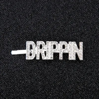 Women's Letter Pattern Rhinestone Hair Clip Side Clip