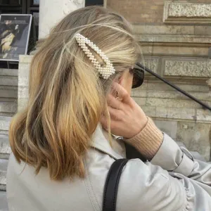 Fashion Pearl Teardrop Hair Clip for Women