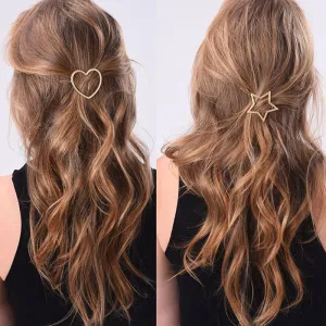 Star Heart Shape Alloy Hair Clip