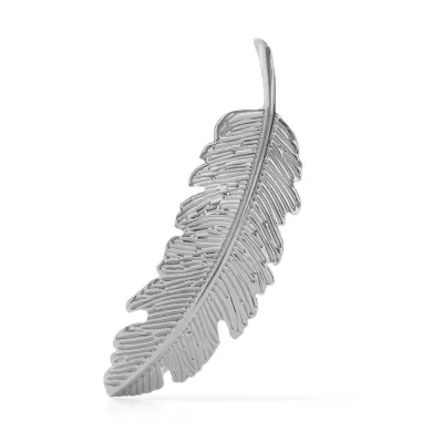 Feather Shape Alloy Metal Hair Clip for Women Side Clip
