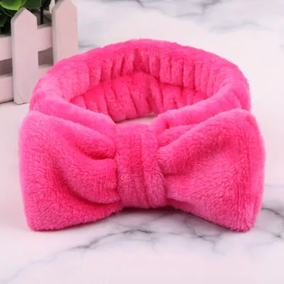 Solid Color Bowknot Decoration Fabric Women Headband