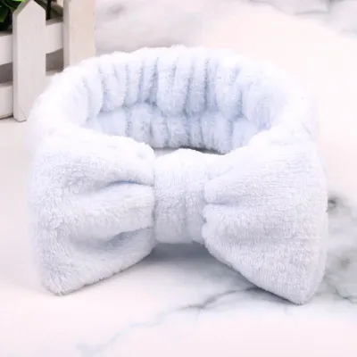 Solid Color Bowknot Decoration Fabric Women Headband