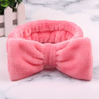 Solid Color Bowknot Decoration Fabric Women Headband