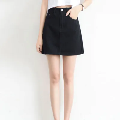 XS-3XL Women Denim A-Line Mini Skirt Urban Leisure