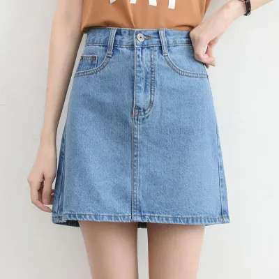 XS-3XL Women Denim A-Line Mini Skirt Urban Leisure