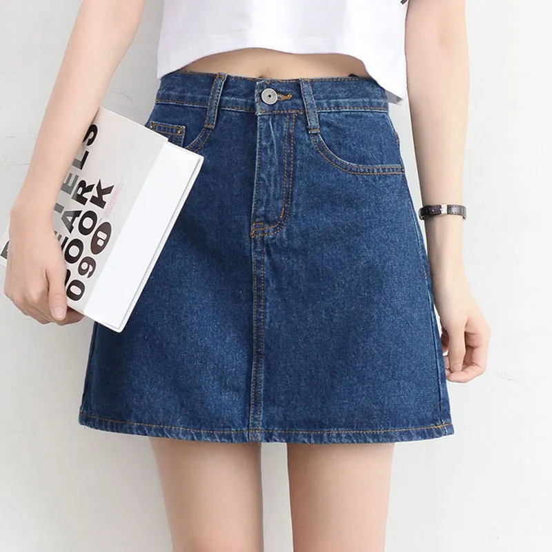 XS-3XL Women Denim A-Line Mini Skirt Urban Leisure