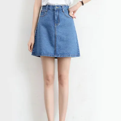 XS-3XL Women Denim A-Line Mini Skirt Urban Leisure
