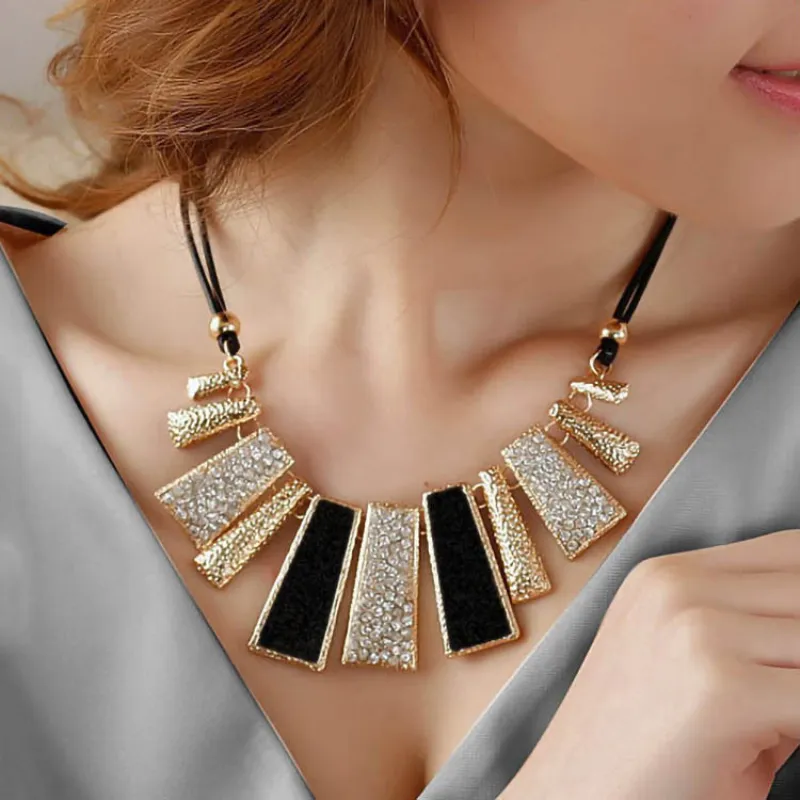 Exaggeration Geometric Pendant Statement Necklace for Women