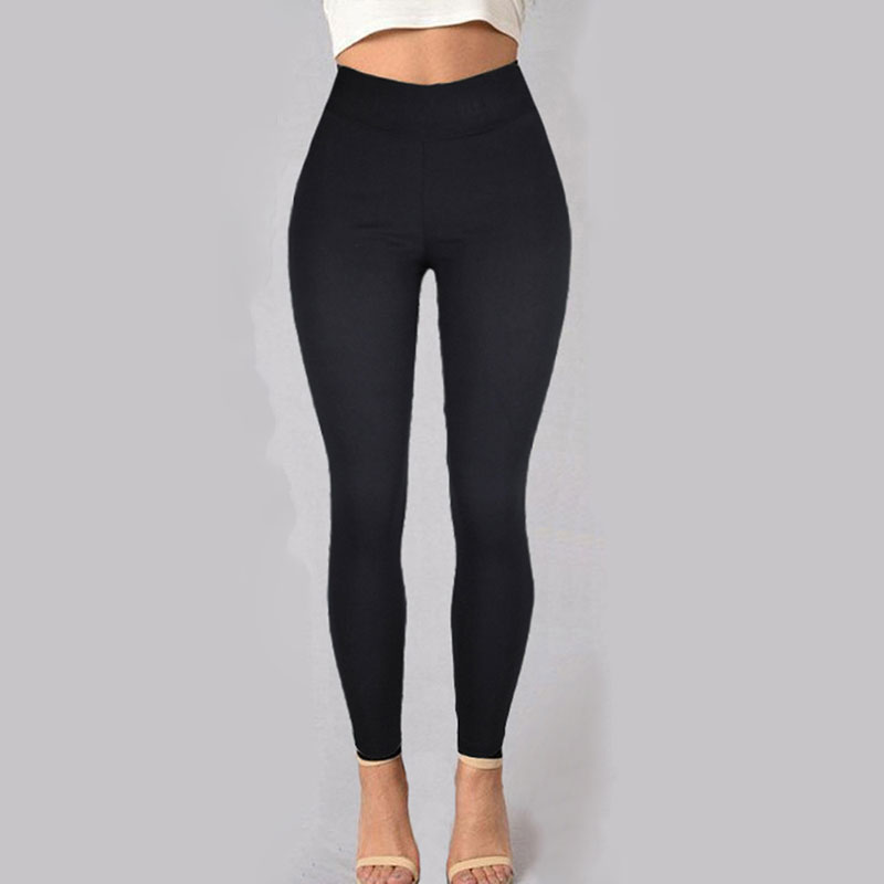 【COLOR iN ID】Three quarter slit leggings pants Capri Leggings Hem Lace Trim 3/4 Length Thin Cotton/Spandex