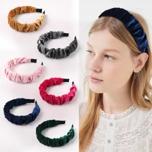 Creative Solid Color Wave Women's Plaid Fabric Headband