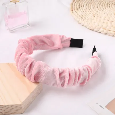 Creative Solid Color Wave Women's Plaid Fabric Headband