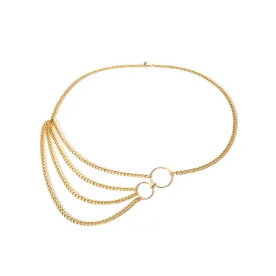 Unique Geometric Design Women Metal Body Chain 80-100cm