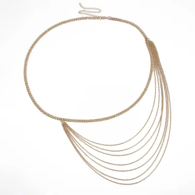 Geometric U Shape Multilayer Chain Body Jewelry Simple Style Metal