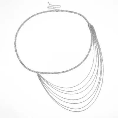 Geometric U Shape Multilayer Chain Body Jewelry Simple Style Metal