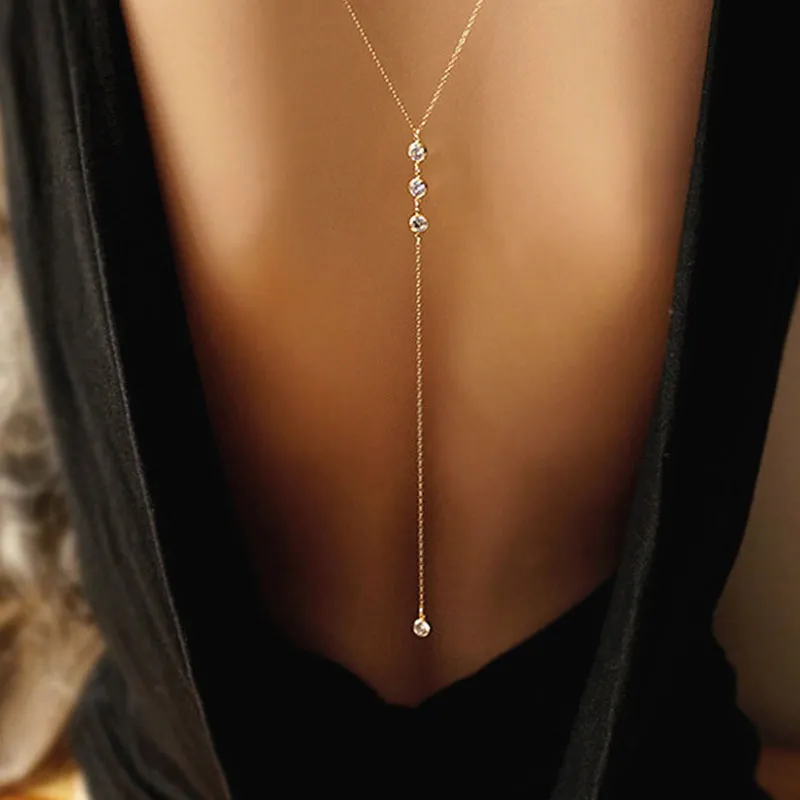 Creative Crystal Decor Women Body Jewelry 72+25cm