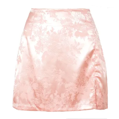 S-XL Jacquard Design Side-slit A-Line Skirts