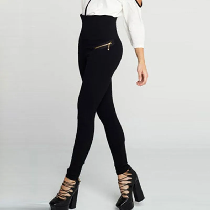 XXS-3XL Black High Waist Hip-lifting Cotton Blend Cropped Pants