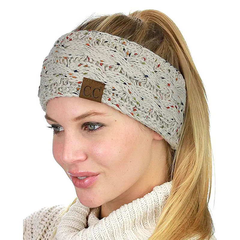 21 Colors Women Knitted Plaid Headband