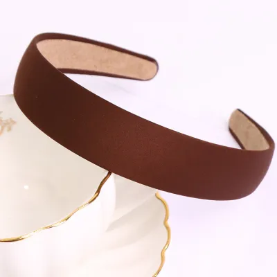 Fashion Simple Solid Color Wide Edge Women Fabric Headband