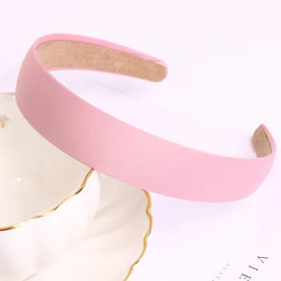 Fashion Simple Solid Color Wide Edge Women Fabric Headband