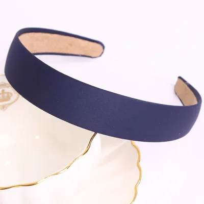 Fashion Simple Solid Color Wide Edge Women Fabric Headband