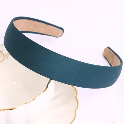 Fashion Simple Solid Color Wide Edge Women Fabric Headband
