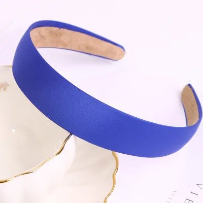 Fashion Simple Solid Color Wide Edge Women Fabric Headband