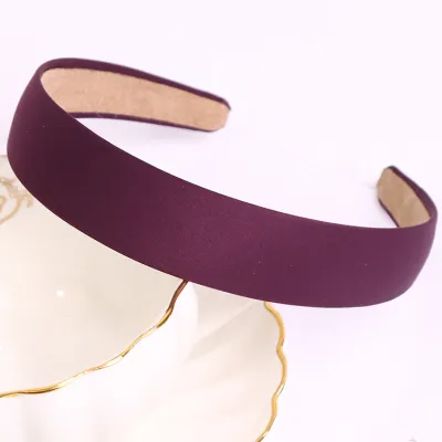 Fashion Simple Solid Color Wide Edge Women Fabric Headband