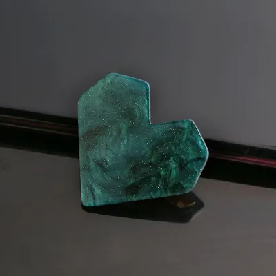 Candy Color Heart-shape Acrylic Hair Clip for Women