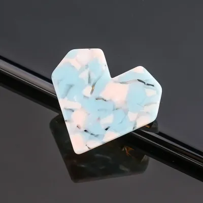Candy Color Heart-shape Acrylic Hair Clip for Women
