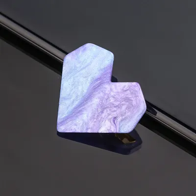 Candy Color Heart-shape Acrylic Hair Clip for Women