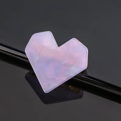 Candy Color Heart-shape Acrylic Hair Clip for Women
