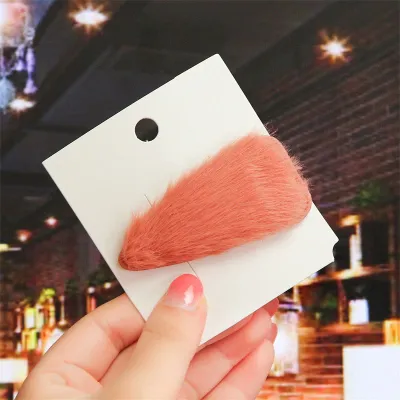Fashion New Geometric Plush Women Hair Clip Square Oval Rectangle