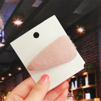 Fashion New Geometric Plush Women Hair Clip Square Oval Rectangle