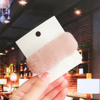 Fashion New Geometric Plush Women Hair Clip Square Oval Rectangle