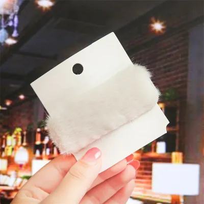 Fashion New Geometric Plush Women Hair Clip Square Oval Rectangle